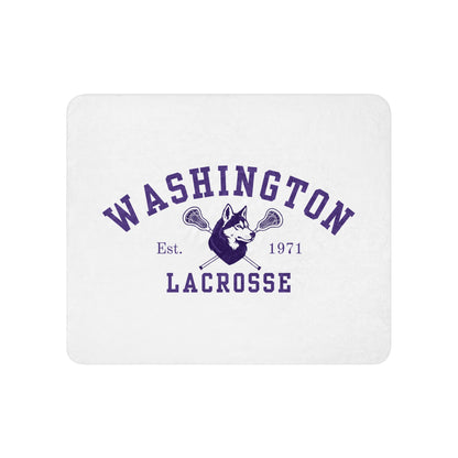 Sherpa Blanket | UW Women's Club Lacrosse | Washington Lacrosse Logo