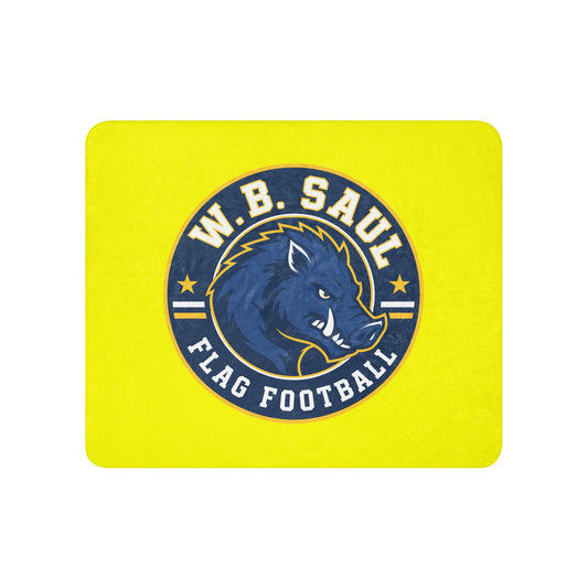 Sherpa Blanket | W.B.Saul Razorbacks | Badge Logo