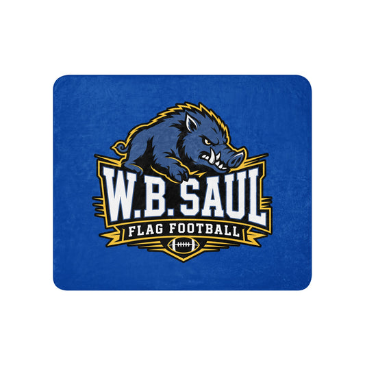 Sherpa Blanket | W.B.Saul Razorbacks | Crest Logo