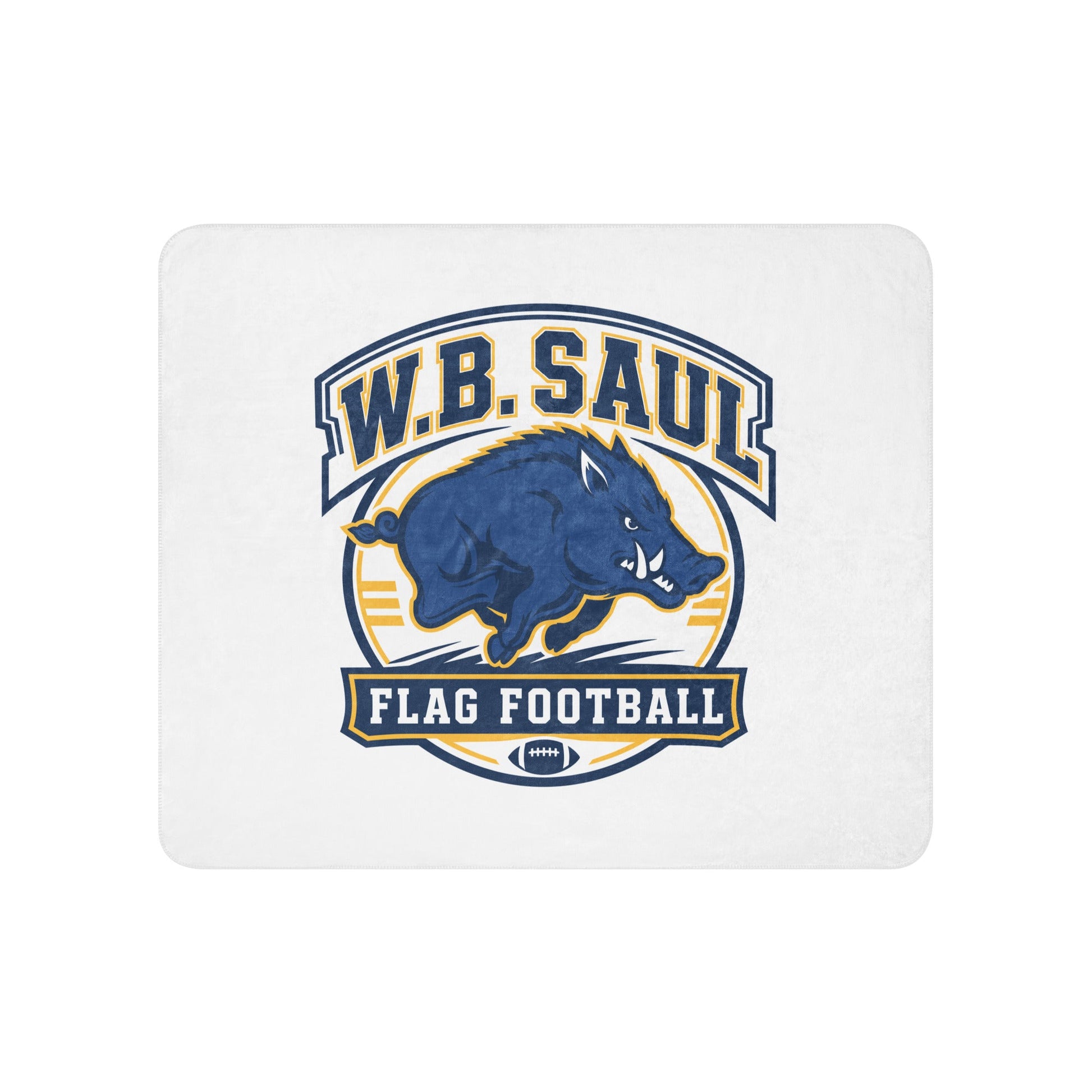 Sherpa Blanket | W.B.Saul Razorbacks | Emblem Logo