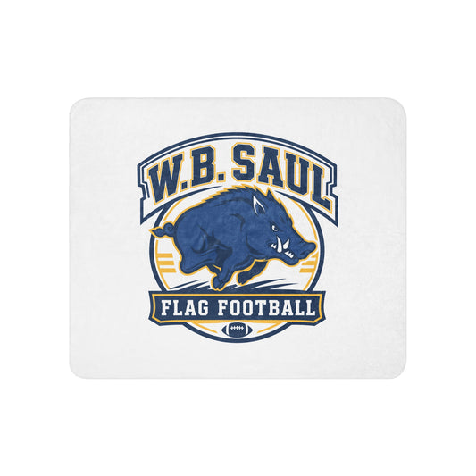 Sherpa Blanket | W.B.Saul Razorbacks | Emblem Logo