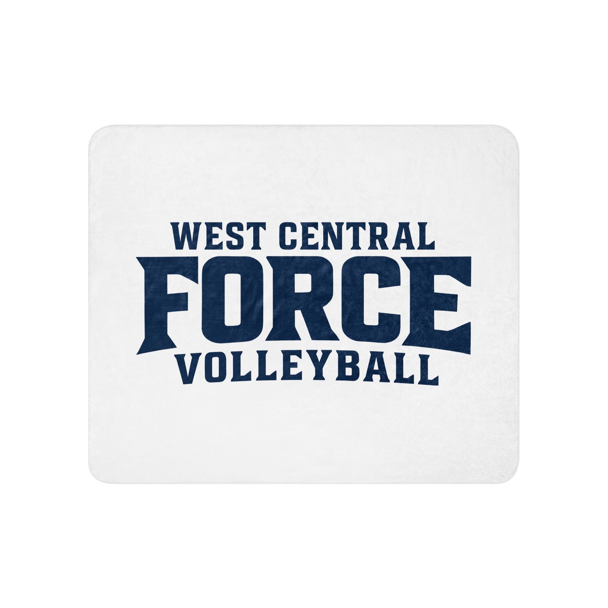 Sherpa Blanket | West Central Force Volleyball | Blue Logo