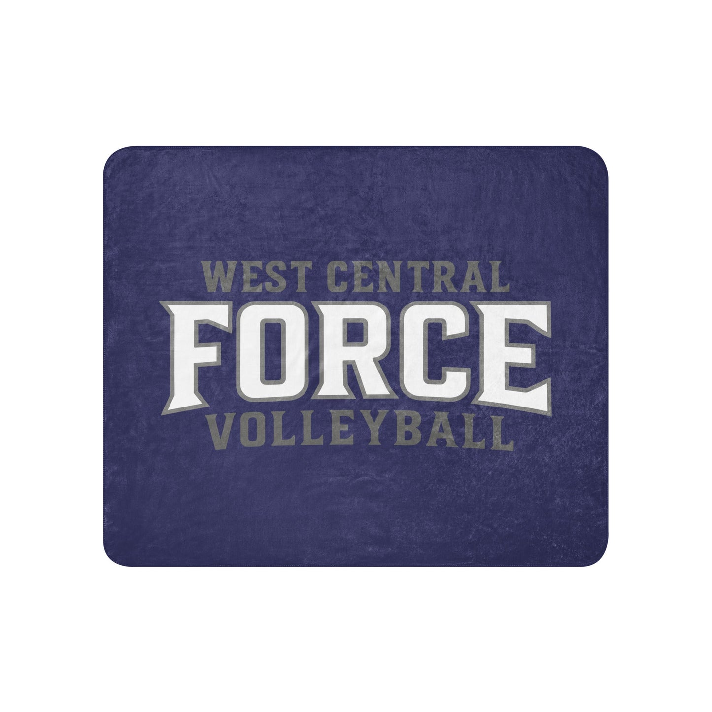 Sherpa Blanket | West Central Force Volleyball | Grey Logo