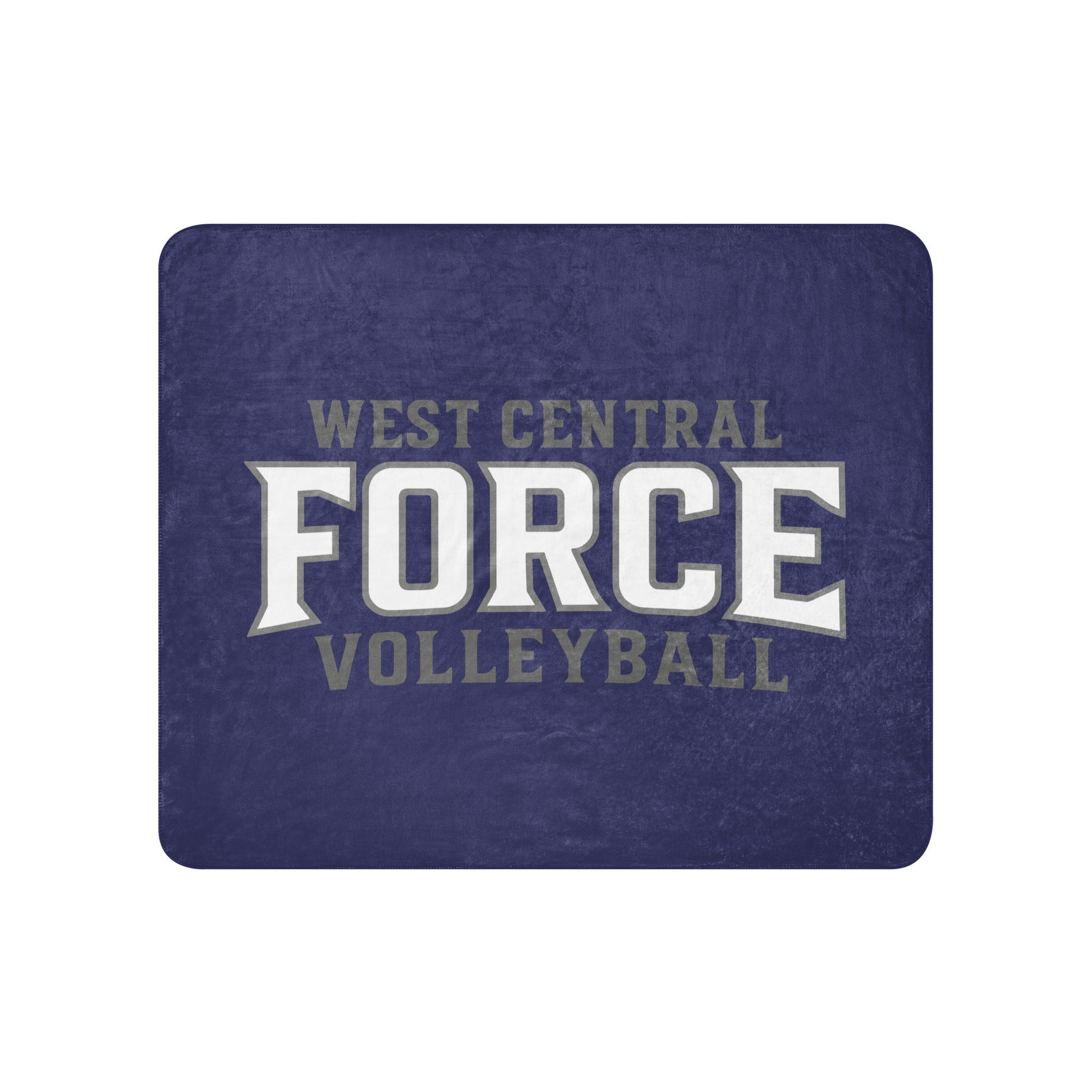 Sherpa Blanket | West Central Force Volleyball | Grey Logo