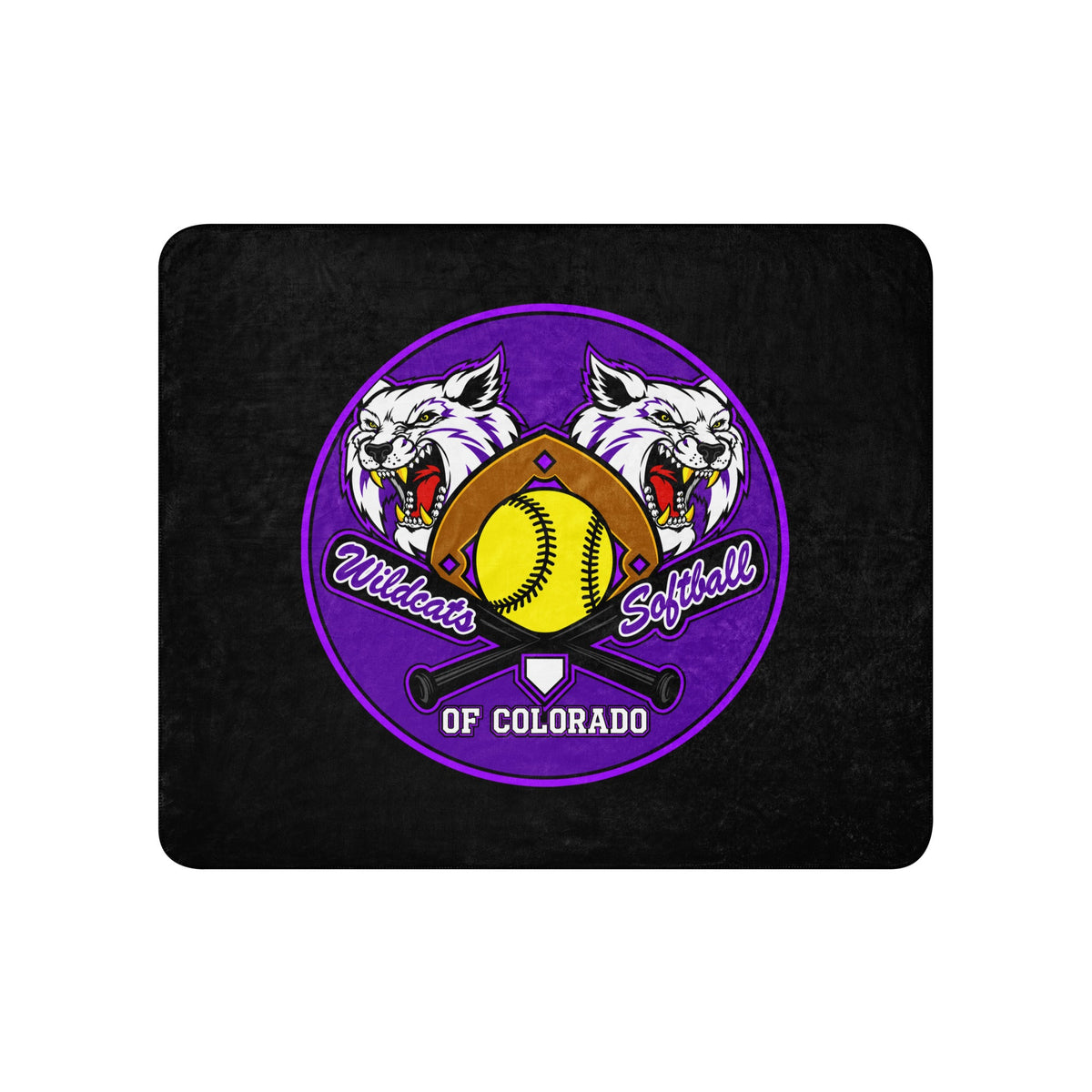 Sherpa Blanket | Wildcats Softball | Badge Logo