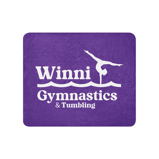 Sherpa Blanket | Winni Gymnastics | Tumbling Logo