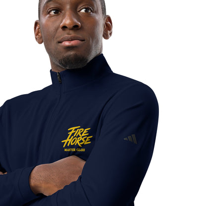 Signature | Adidas Quarter-Zip Pullover | Fire Horse Masters | Script Logo