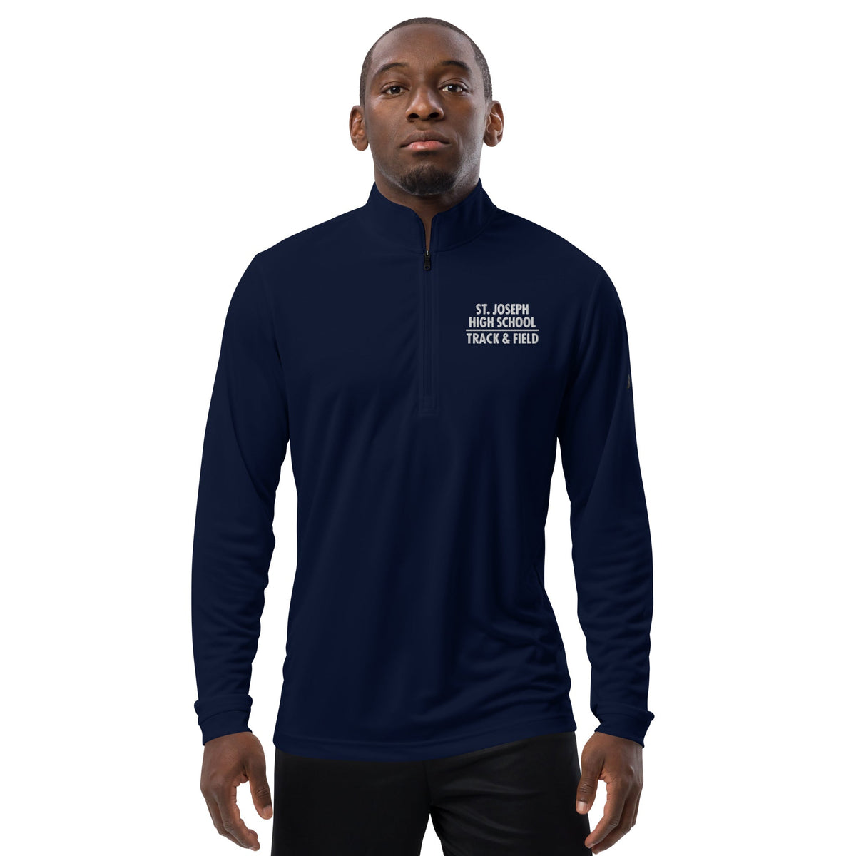 Signature | Adidas Quarter-Zip Pullover | St. Joseph High School - Track & Field | Crest Logo