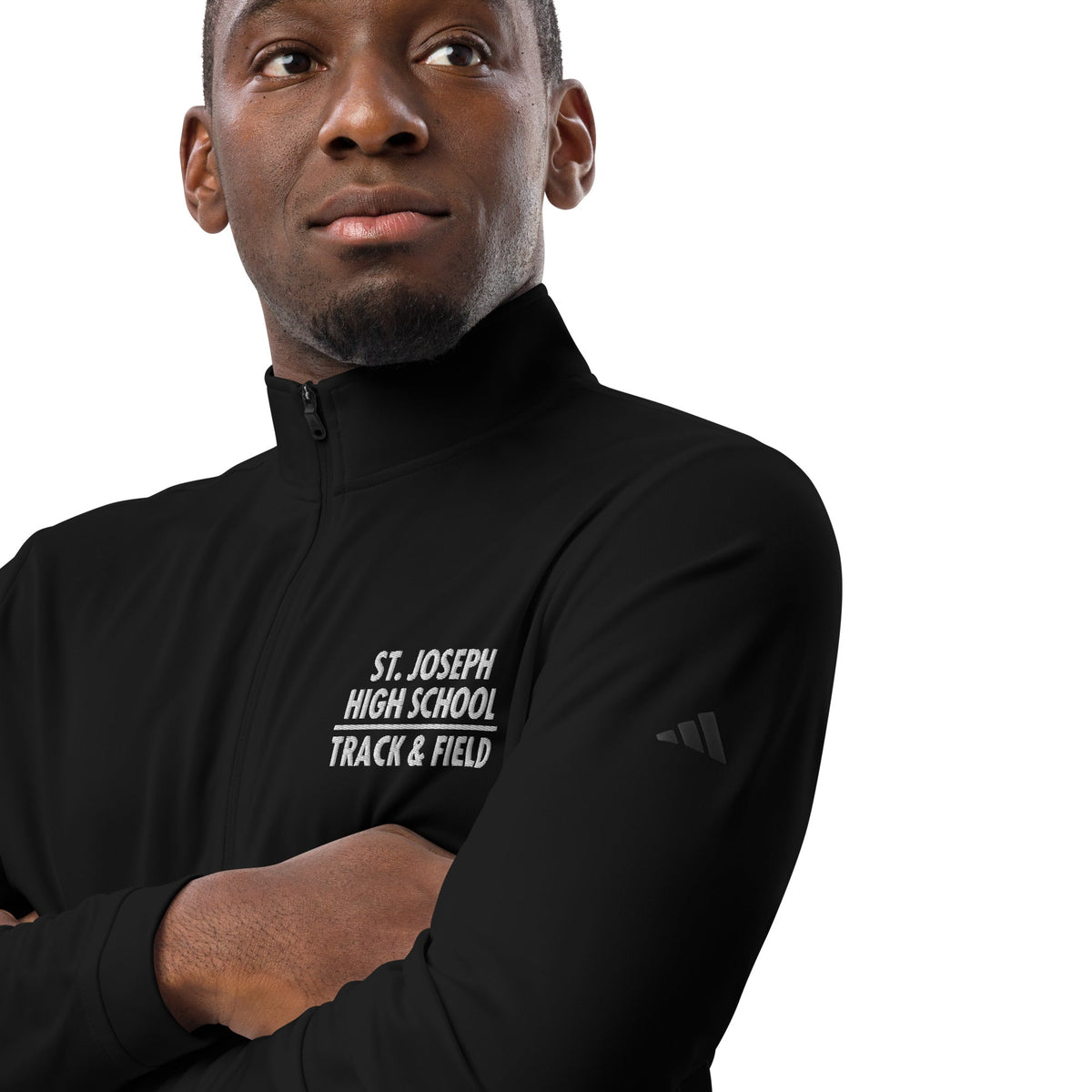Signature | Adidas Quarter-Zip Pullover | St. Joseph High School - Track & Field | Crest Logo