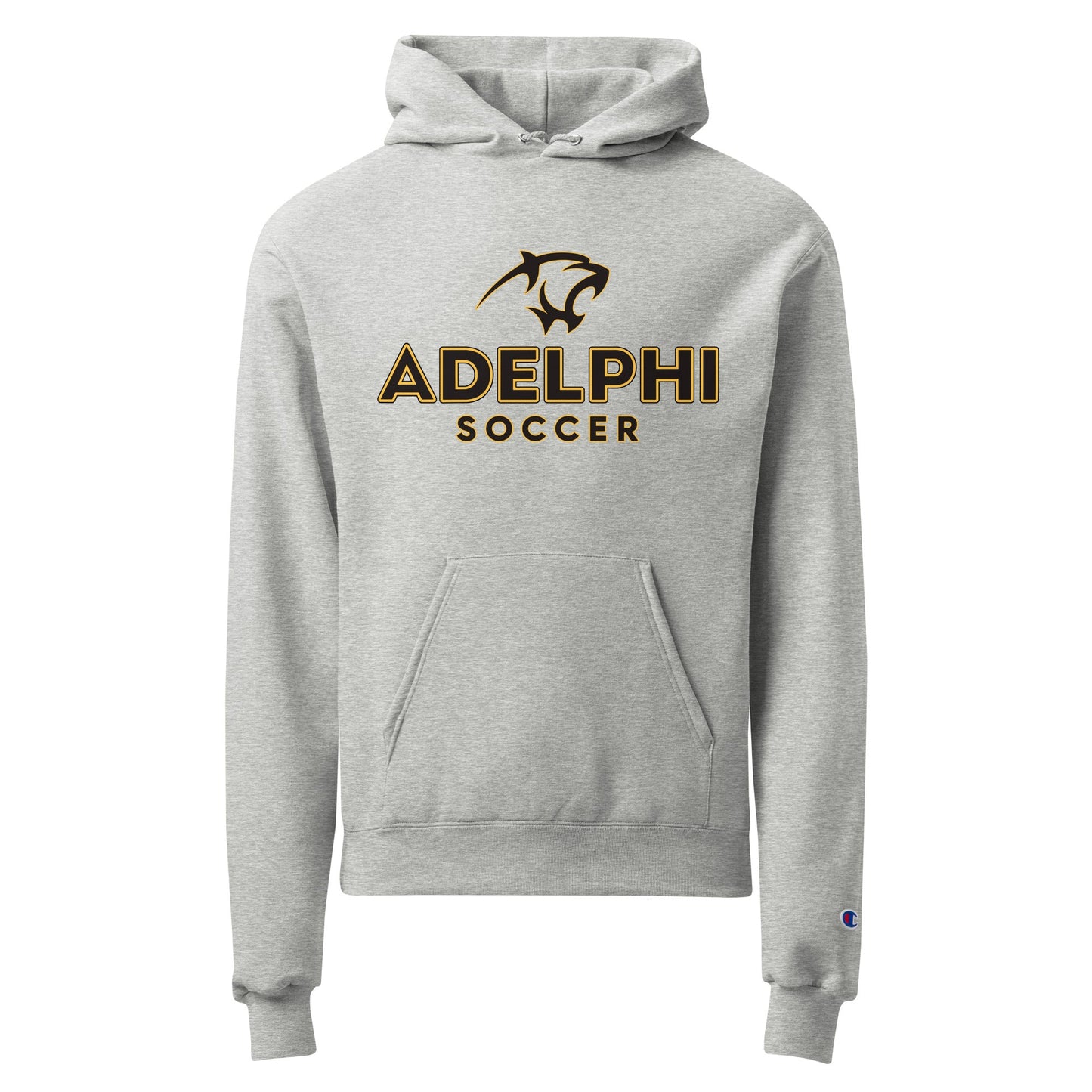 Signature | Champion Hoodie | Adelphi Womens Soccer | Vanguard Mark Logo