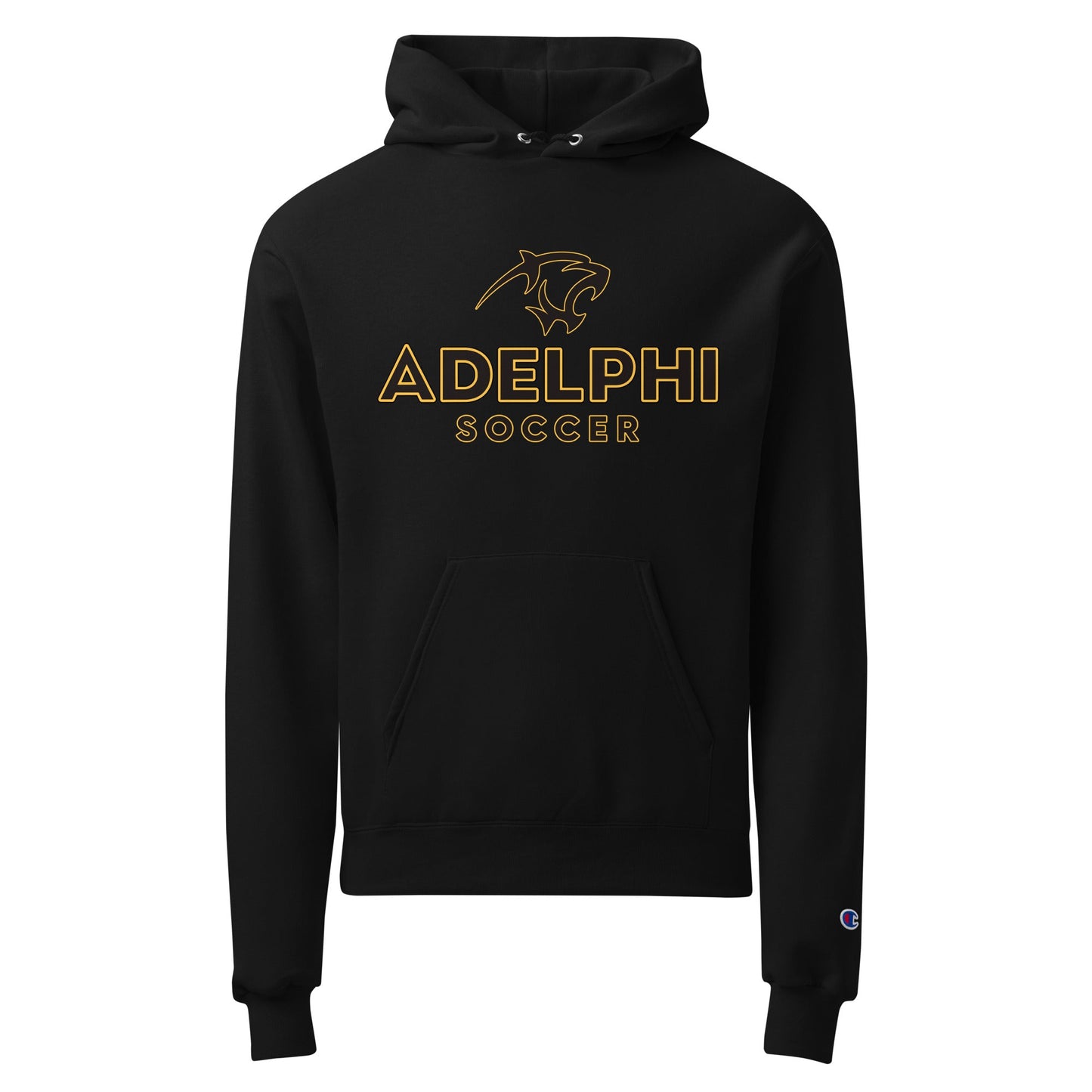 Signature | Champion Hoodie | Adelphi Womens Soccer | Vanguard Mark Logo