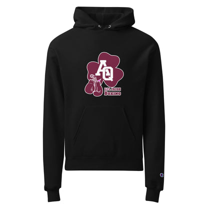 Signature | Champion Hoodie | Aquinas Li’l Irish Boxing | AQ Shamrock Logo