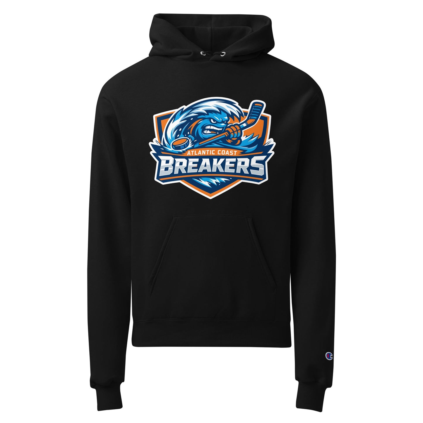 Signature | Champion Hoodie | Atlantic Coast Breakers Hockey | Mascot Shield Logo