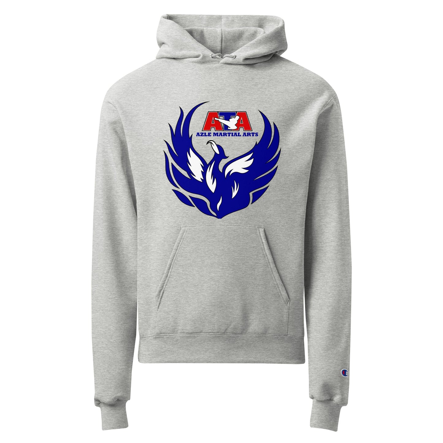 Signature | Champion Hoodie | Azle Martial Arts | Blue Fire Crest Logo