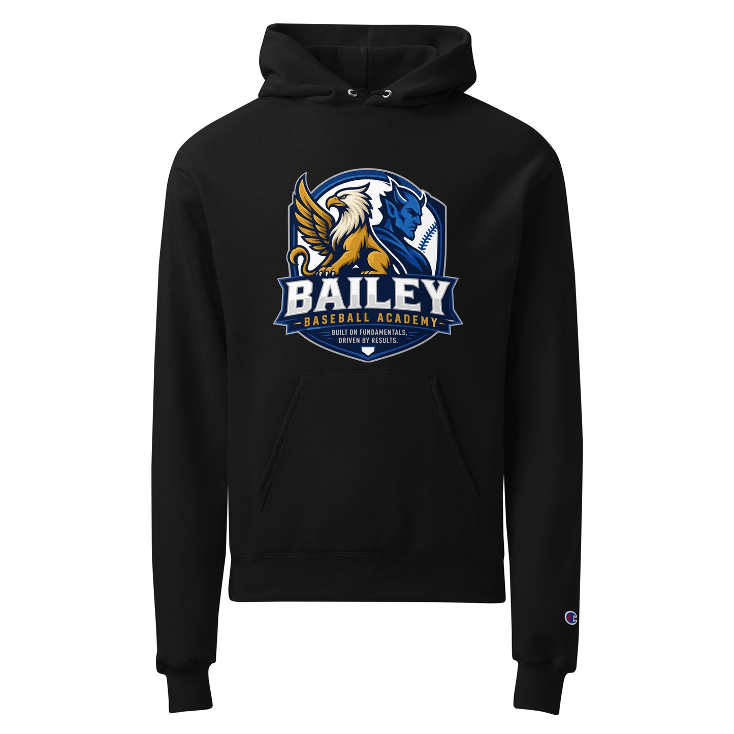 Signature | Champion Hoodie | Bailey Baseball Academy | Shield Logo