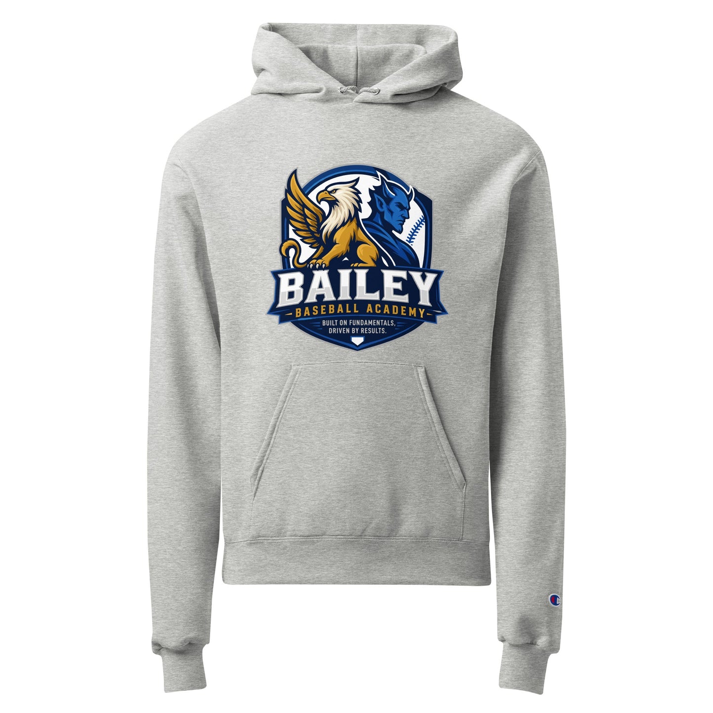 Signature | Champion Hoodie | Bailey Baseball Academy | Shield Logo