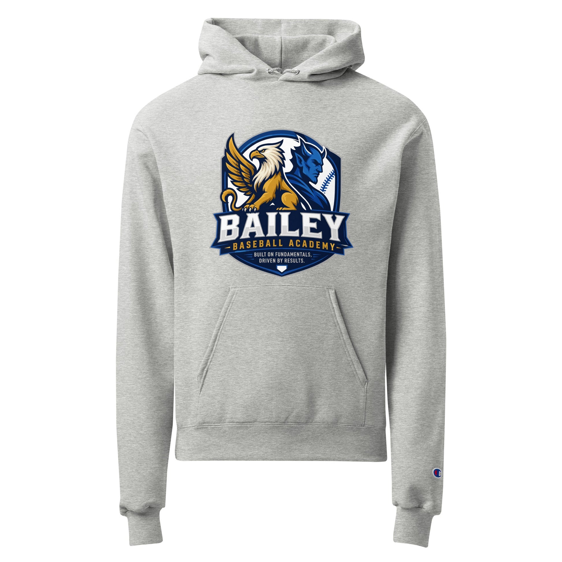 Signature | Champion Hoodie | Bailey Baseball Academy | Shield Logo