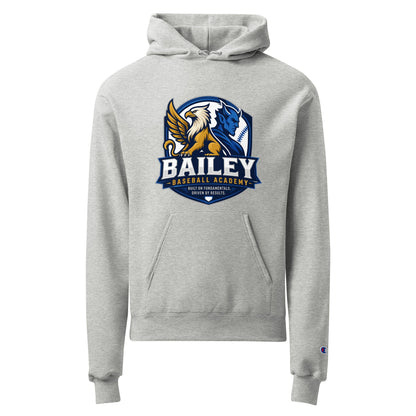 Signature | Champion Hoodie | Bailey Baseball Academy | Shield Logo