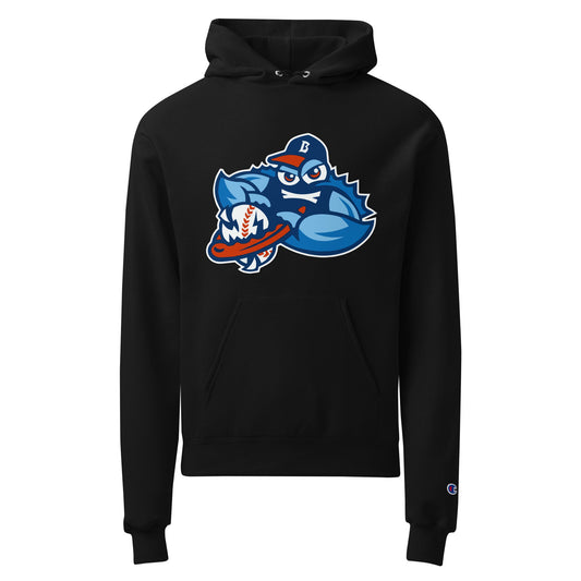 Signature | Champion Hoodie | Bellport BlueClaws | Mascot Logo