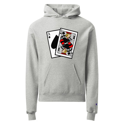 Signature | Champion Hoodie | Blackjack’s Roller Hockey | Royal Spade Crest Logo