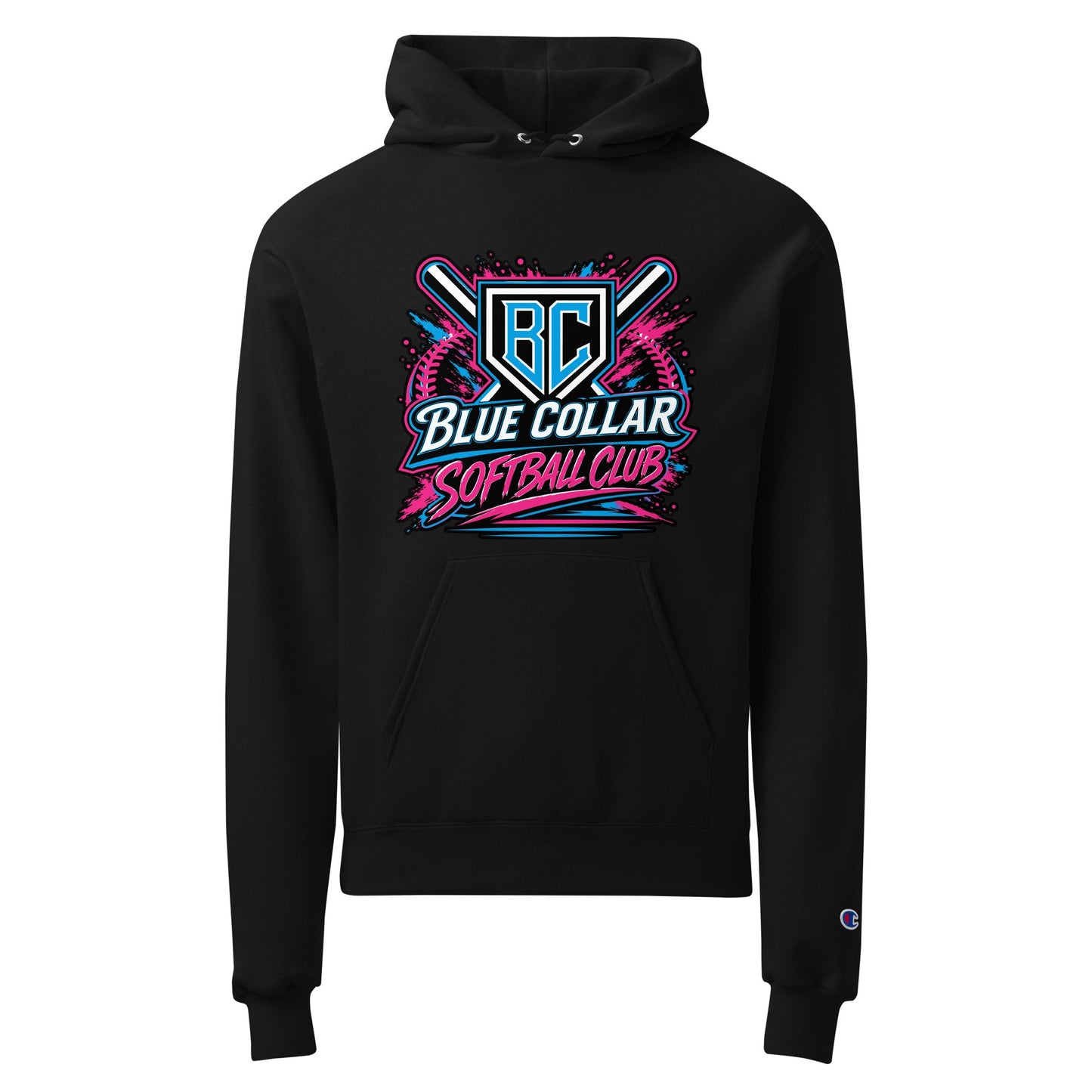 Signature | Champion Hoodie | Blue Collar Softball 2034 | Athletics Logo