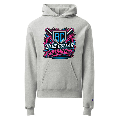 Signature | Champion Hoodie | Blue Collar Softball 2034 | Athletics Logo