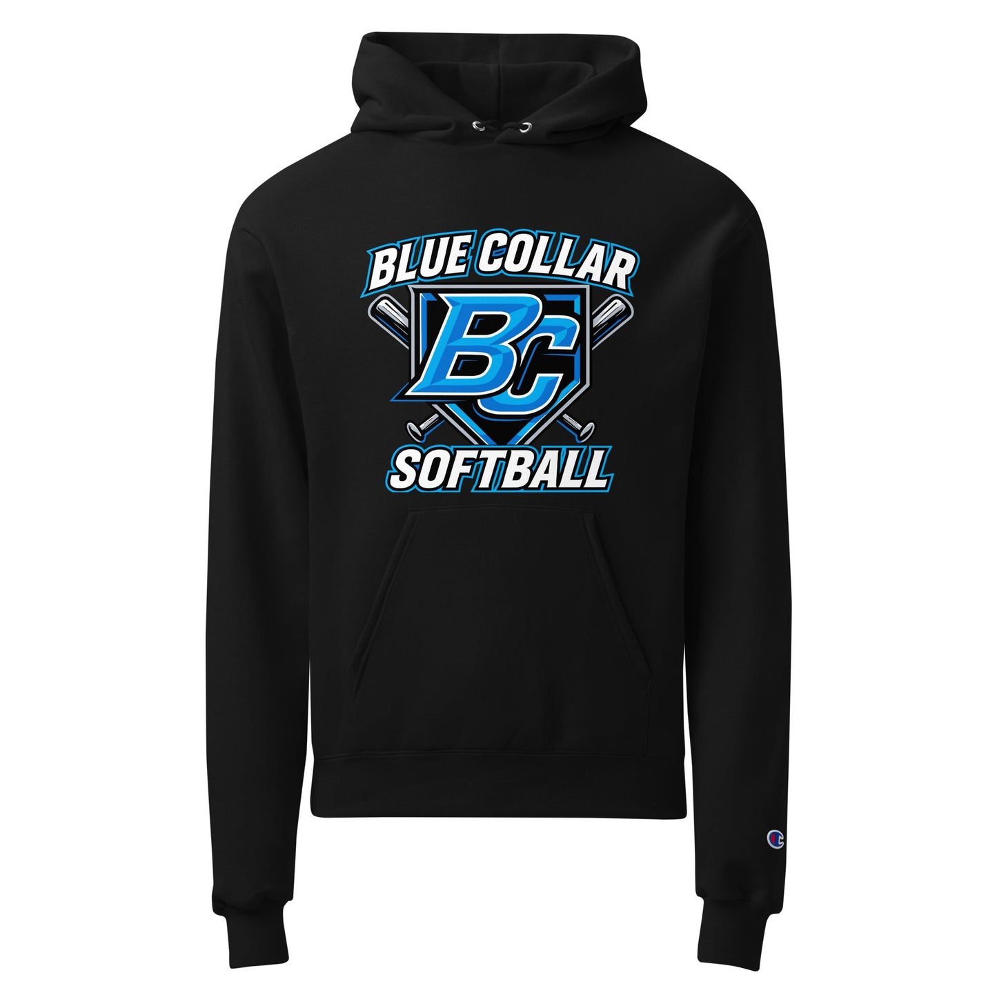 Signature | Champion Hoodie | Blue Collar Softball 2034 | Shield Logo