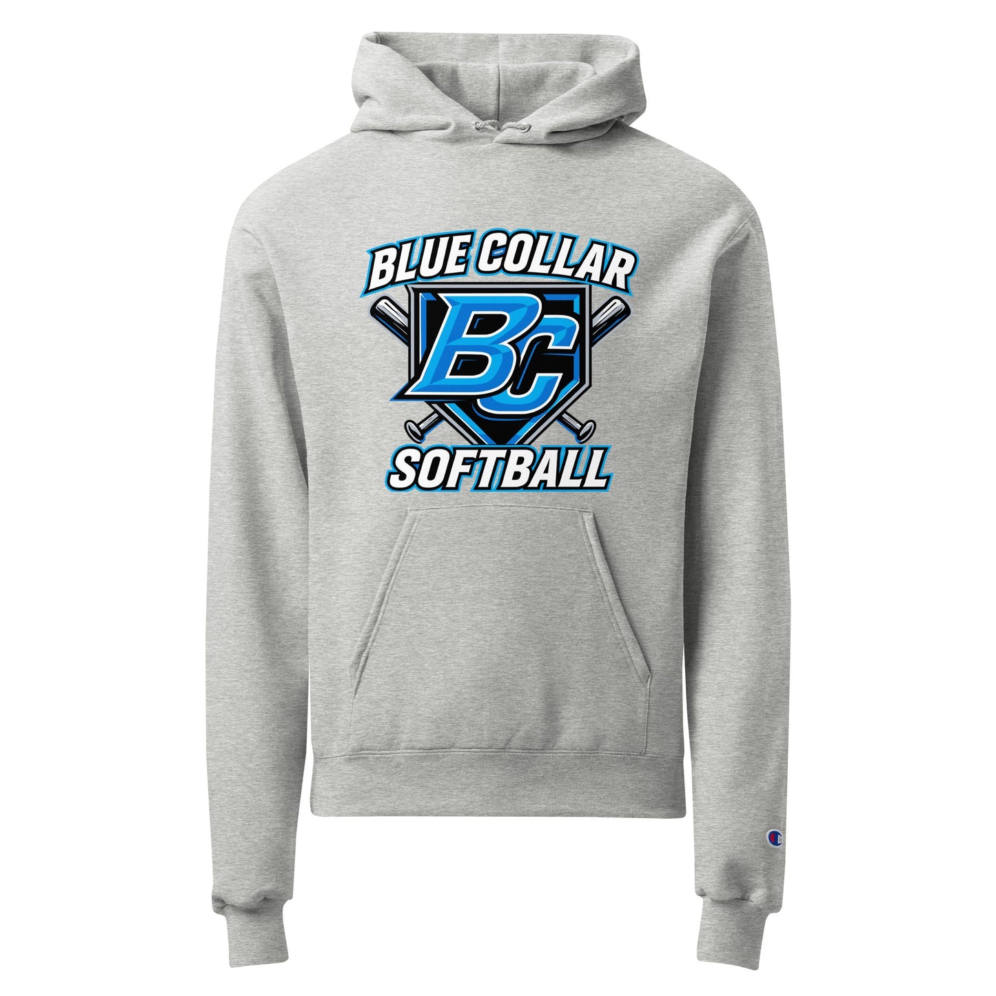 Signature | Champion Hoodie | Blue Collar Softball 2034 | Shield Logo