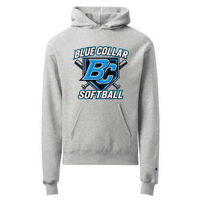 Signature | Champion Hoodie | Blue Collar Softball 2034 | Shield Logo
