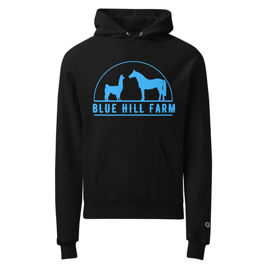 Signature | Champion Hoodie | Blue Hill Farm | Emblem Logo