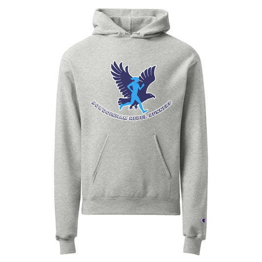 Signature | Champion Hoodie | Bowdoinham Rebel Runners | Aerial Runner Emblem Logo