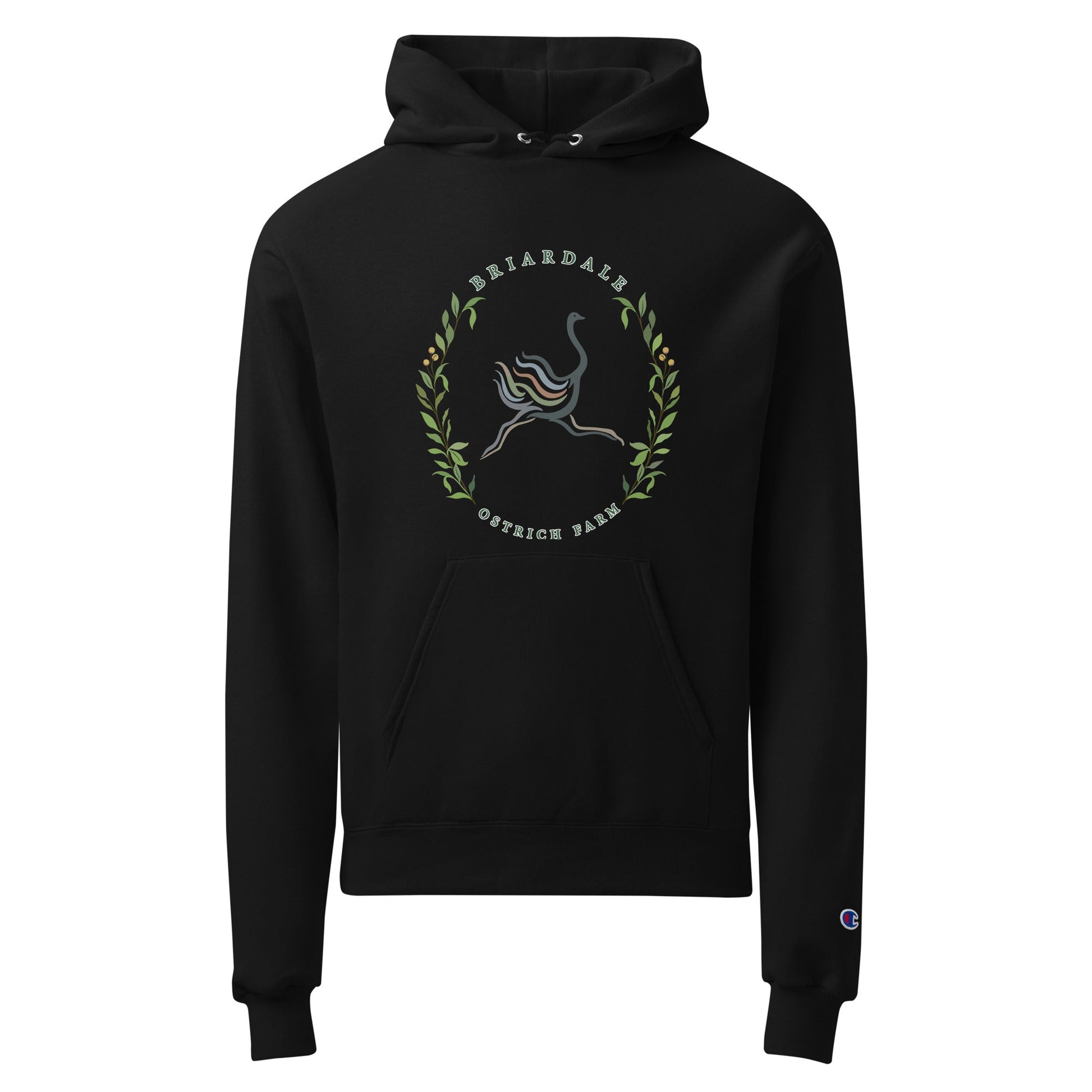 Signature | Champion Hoodie | Briardale Ostrich Farm | Crest Logo