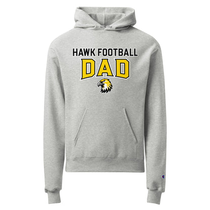 Signature | Champion Hoodie | Cardinal Ohara Hawks | Football Dad Logo
