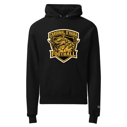 Signature | Champion Hoodie | Cardinal Ohara Hawks | Shield Logo