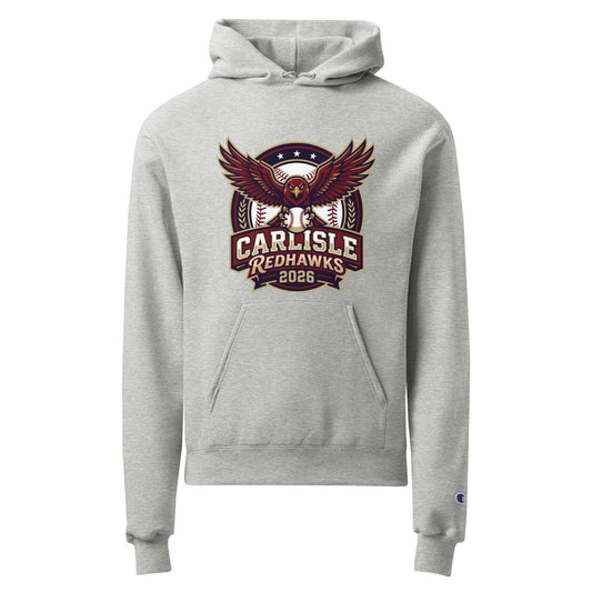 Signature | Champion Hoodie | Carlisle Redhawks | Emblem Logo