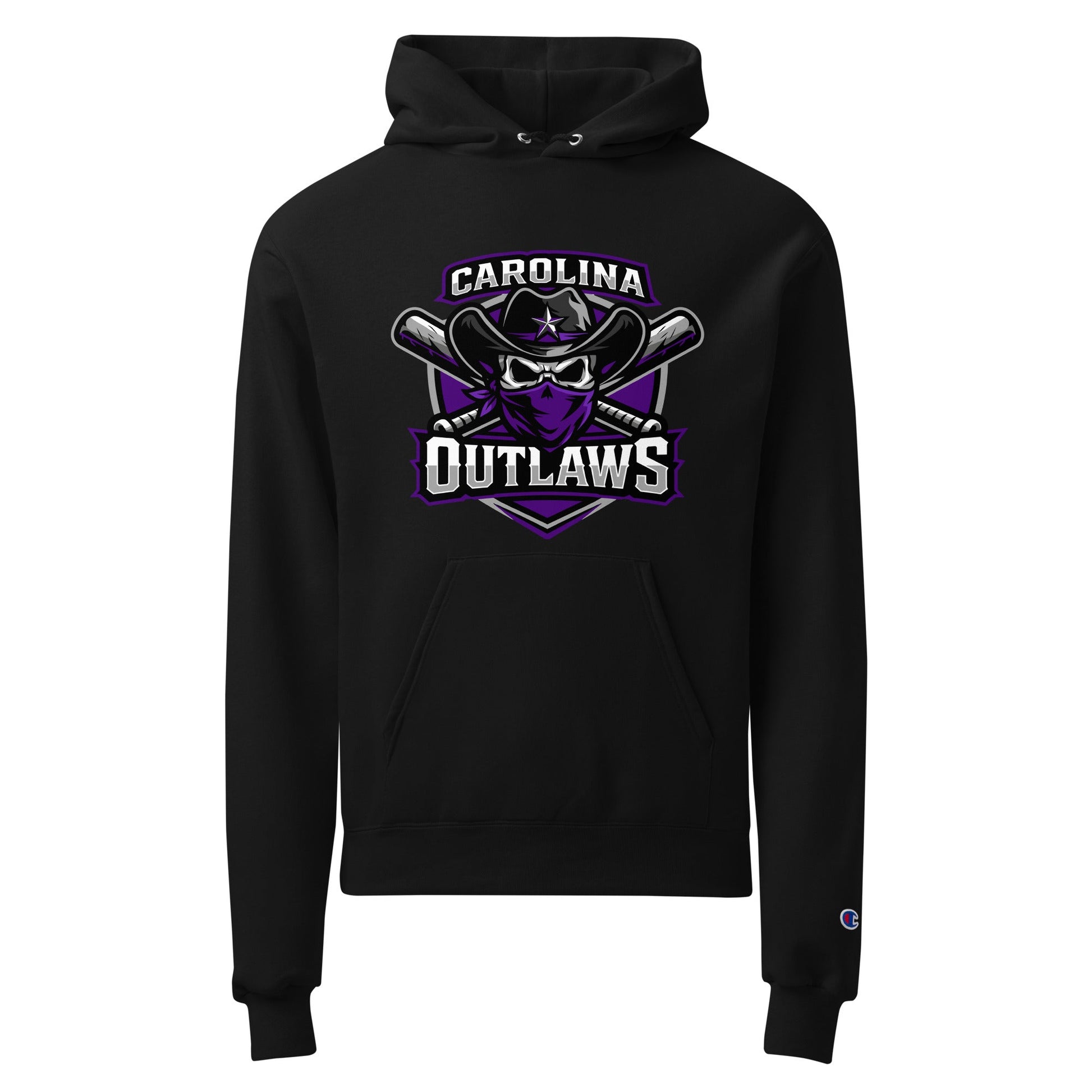 Signature | Champion Hoodie | Carolina Outlaws Baseball | Shield Logo