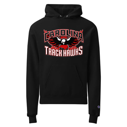 Signature | Champion Hoodie | Carolina track Hawks | Emblem Logo
