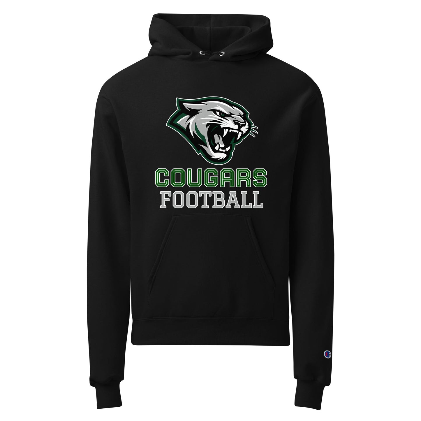 Signature | Champion Hoodie | Colts Neck Cougars | Youth Tackle Football (AYF) | Strike Mascot Logo