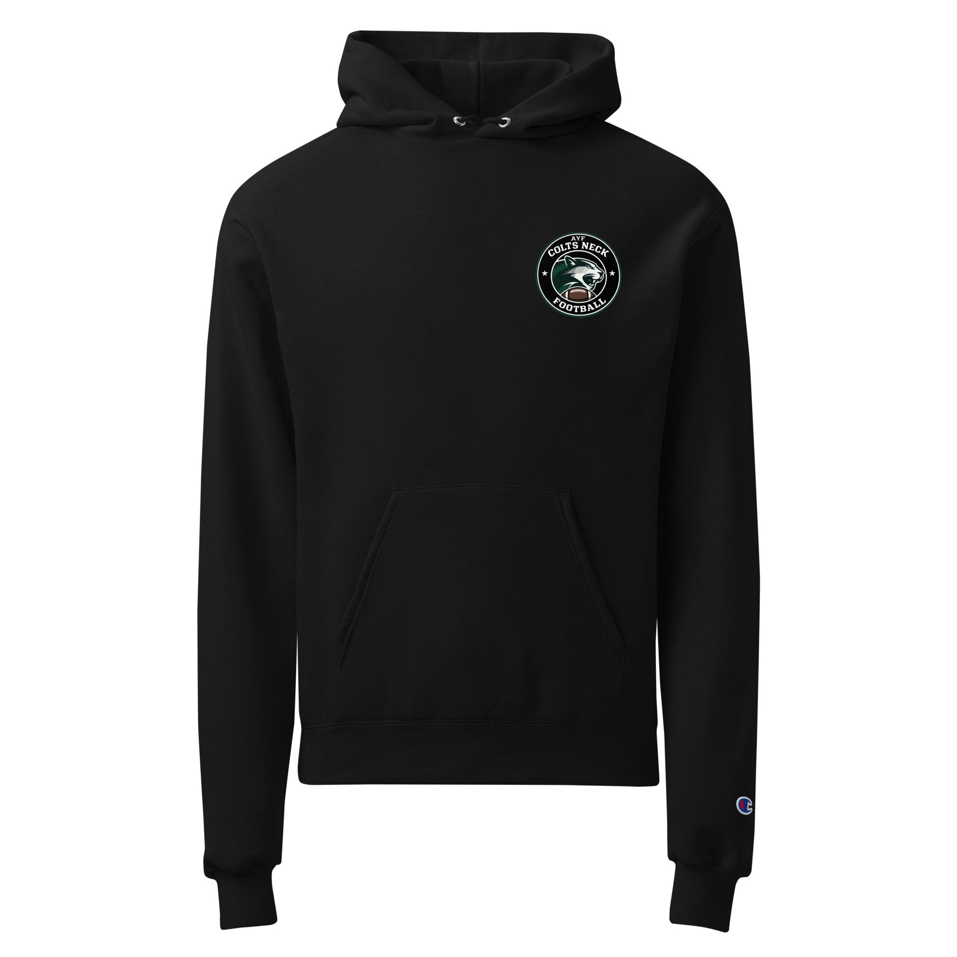 Signature | Champion Hoodie | Colts Neck Cougars | Youth Tackle Football (AYF) | Varsity Badge Logo