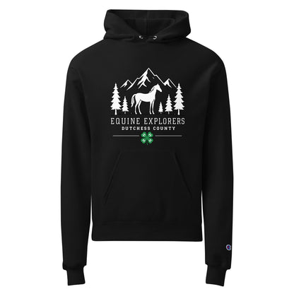 Signature | Champion Hoodie | Equine Explorers | Dutchess Crest Trailblazers Logo