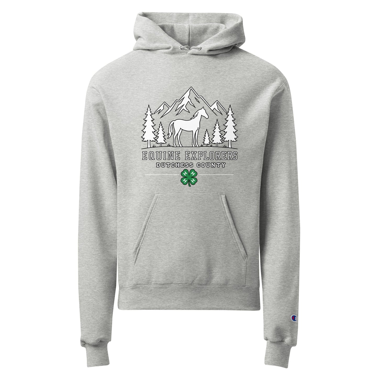 Signature | Champion Hoodie | Equine Explorers | Dutchess Crest Trailblazers Logo