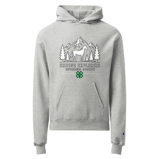 Signature | Champion Hoodie | Equine Explorers | Dutchess Crest Trailblazers Logo