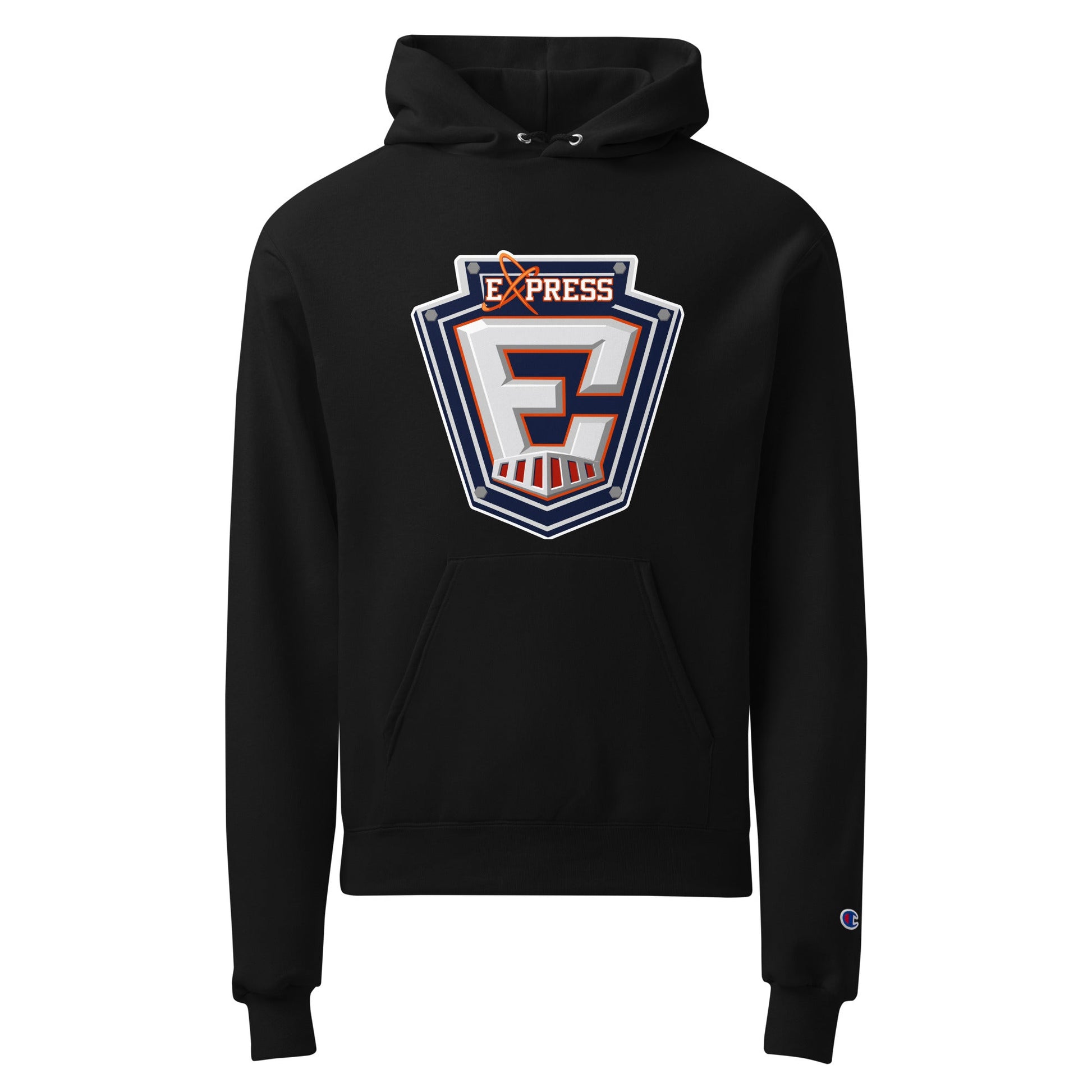 Signature | Champion Hoodie | Erie Express Football | E Badge Logo