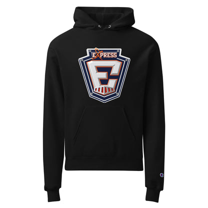 Signature | Champion Hoodie | Erie Express Football | E Badge Logo