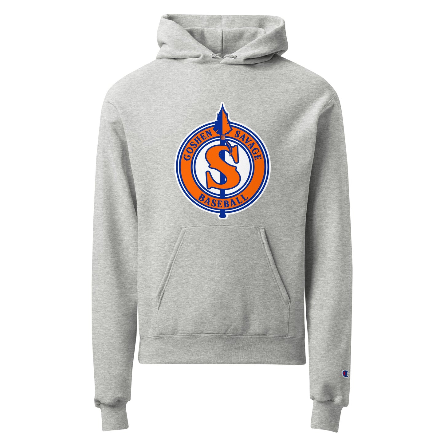 Signature | Champion Hoodie | Goshen Savage Baseball | Badge Logo