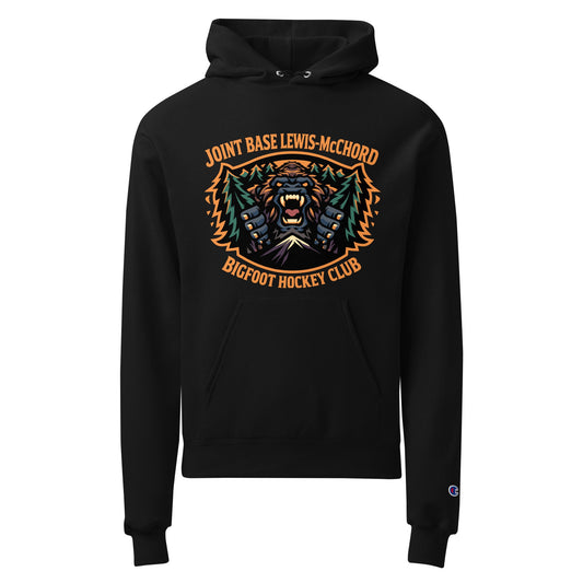 Signature | Champion Hoodie | JBLM Bigfoot Hockey Team | Mascot Logo