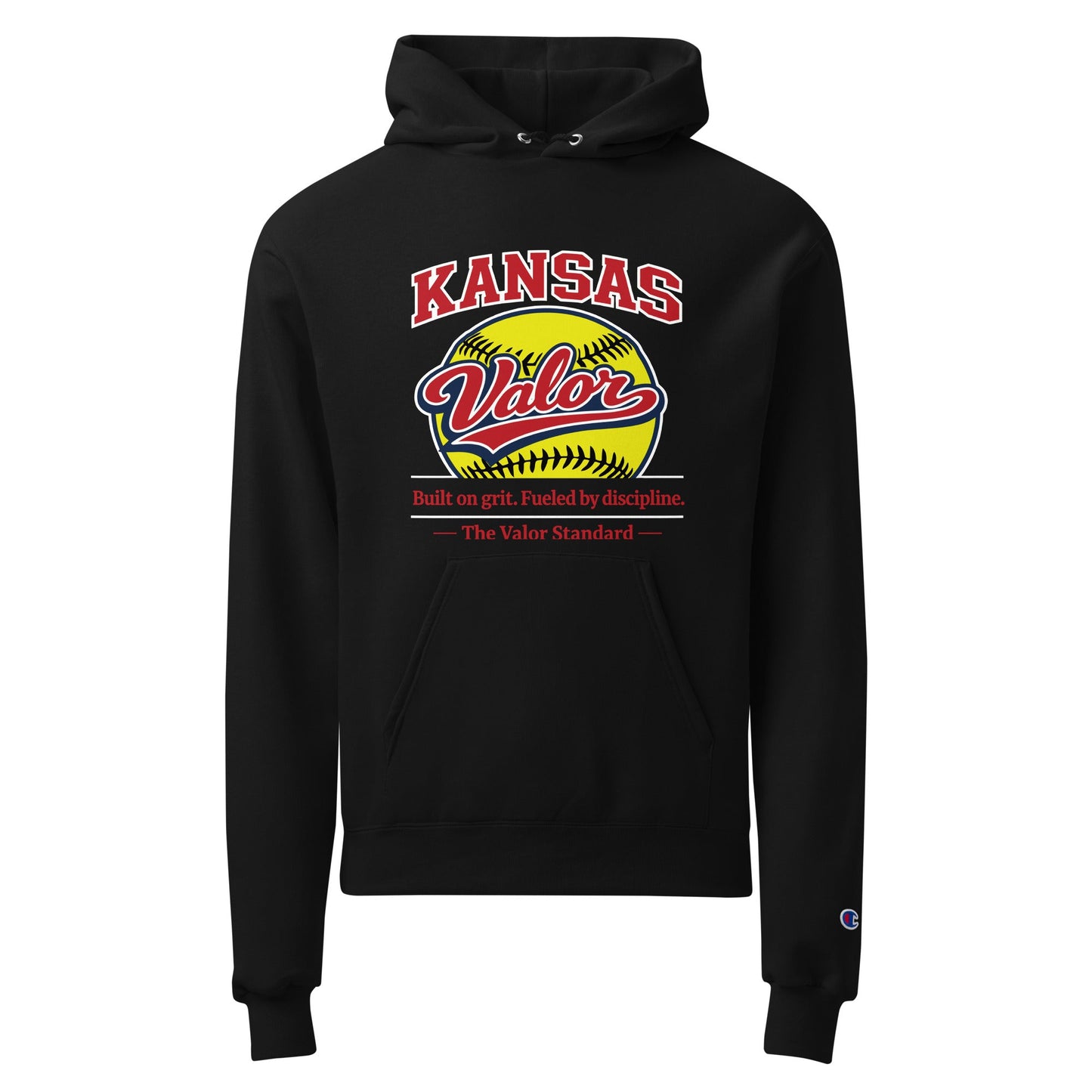 Signature | Champion Hoodie | Kansas Valor Fan Gear | The Standard Logo