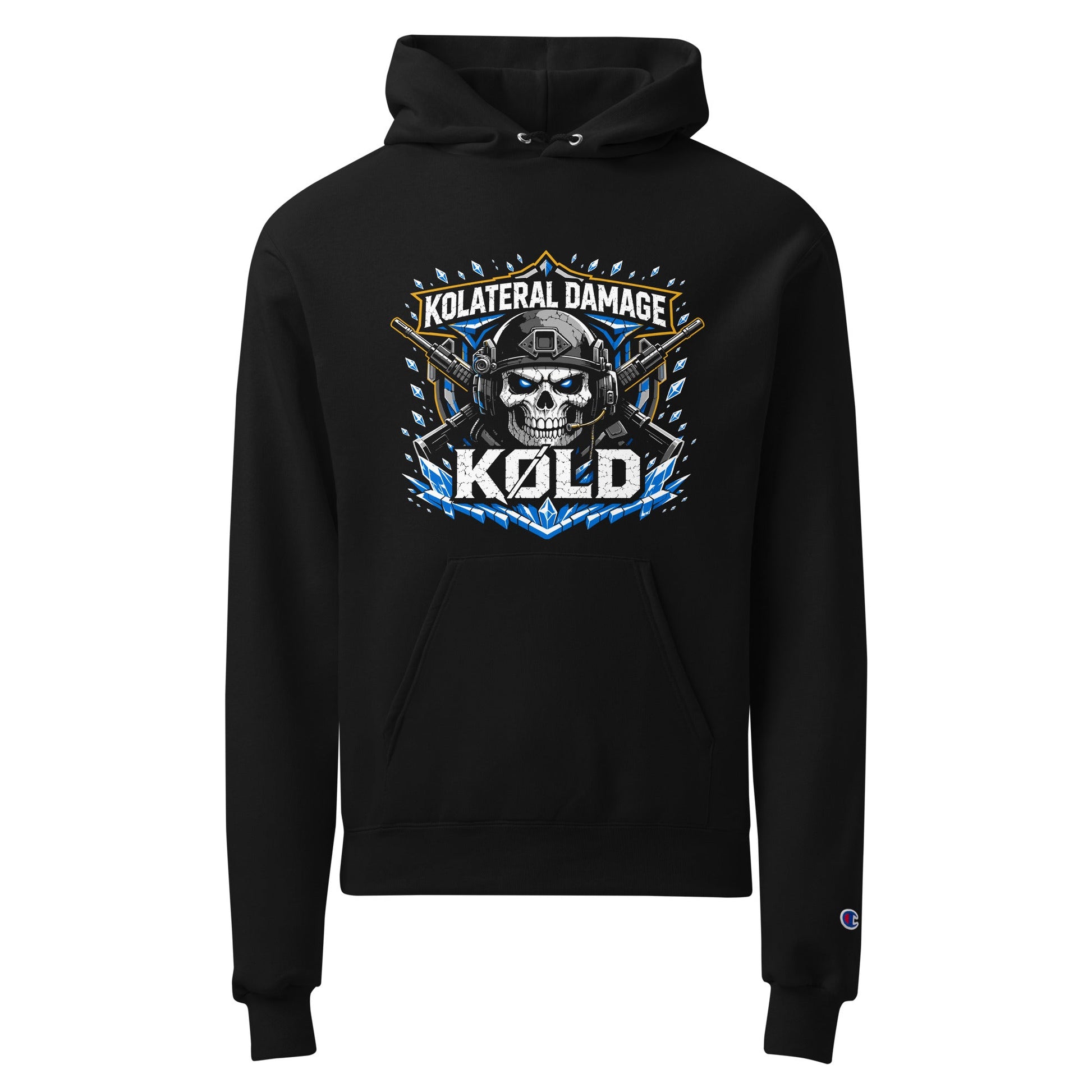 Signature | Champion Hoodie | Kolateral Damage E-Sports | Emblem Logo