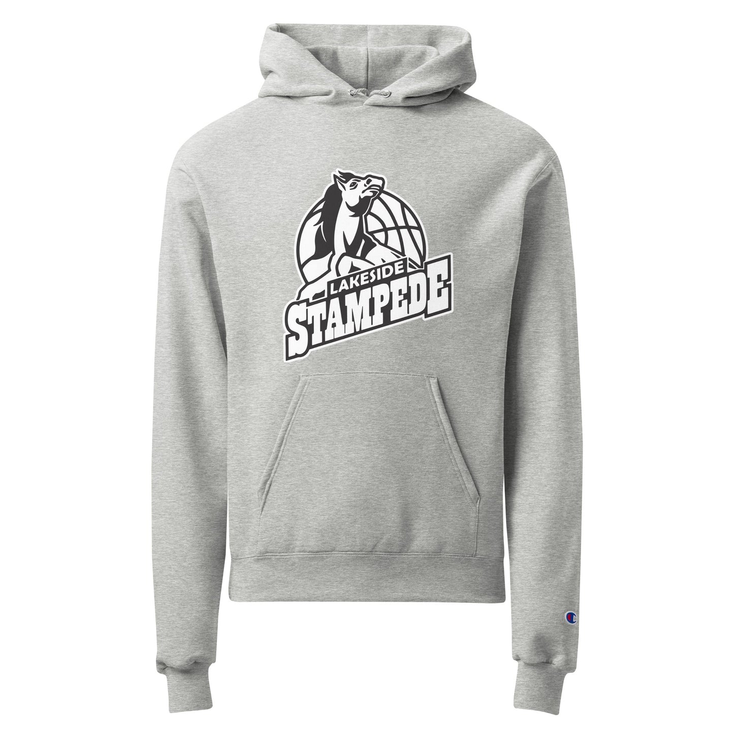 Signature | Champion Hoodie | Lakeside Stampede | Basketball Mascot Logo