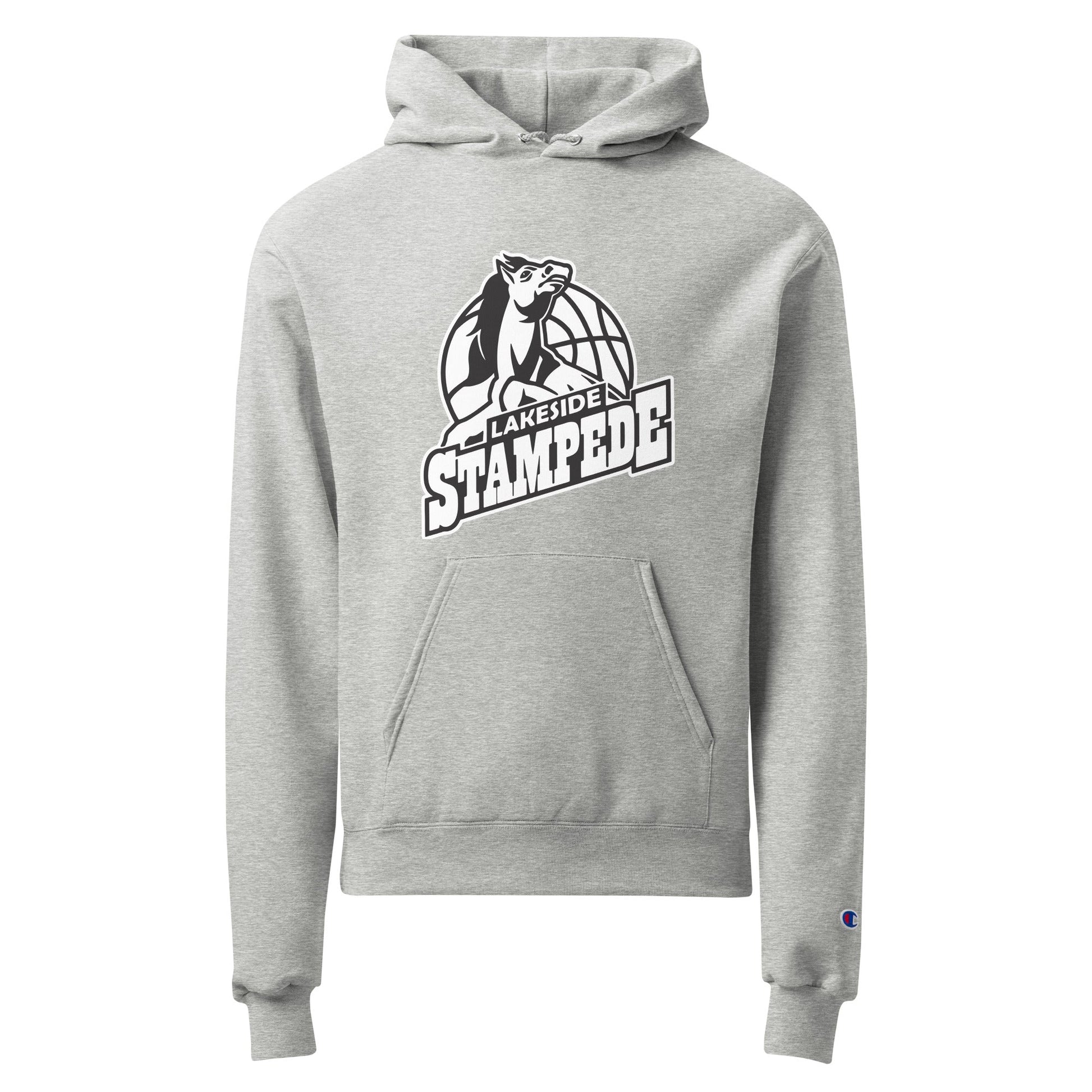 Signature | Champion Hoodie | Lakeside Stampede | Basketball Mascot Logo